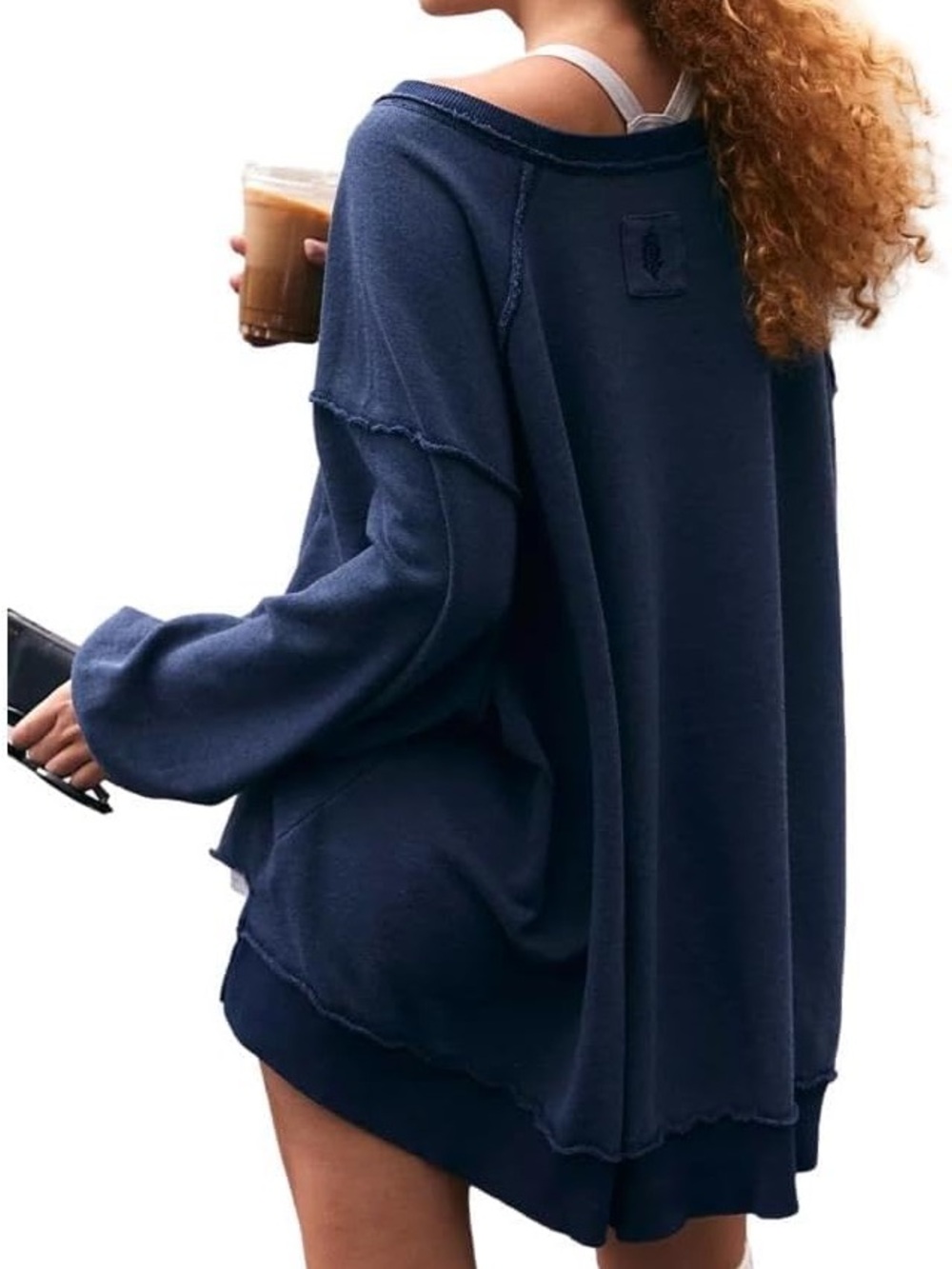 💙 FP Movement One To Beat Pullover Navy Sweatshirt XS